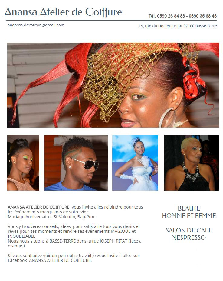 ANANSA ATELIER DE COIFFURE GUADELOUPE